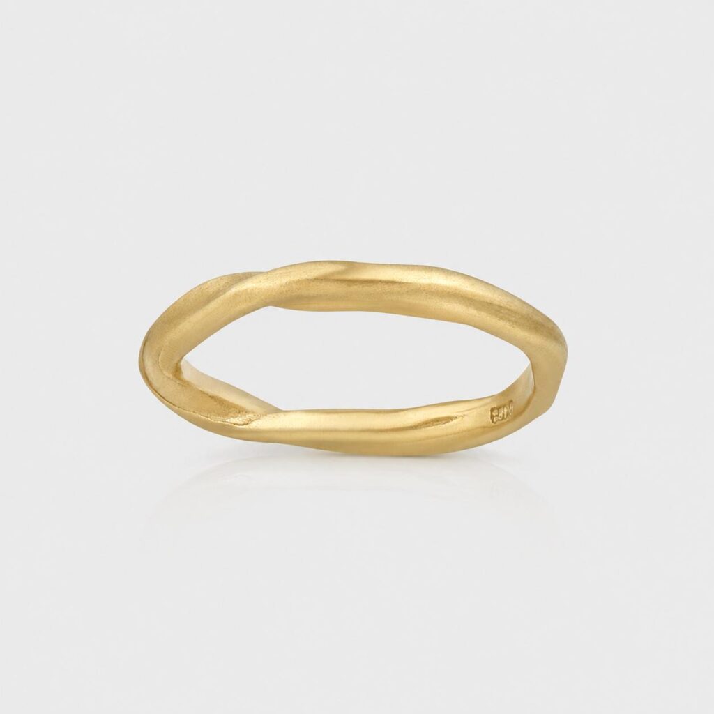 Twisted Gold Wedding Band