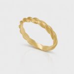 Dainty Twisted Rope Gold Ring