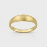 The Dome Shape Minimalist Gold Wedding Band