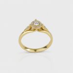 Dainty Vintage Cluster Diamond Engagement Ring