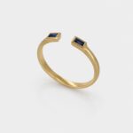 Open Baguette Sapphire Cuff Ring