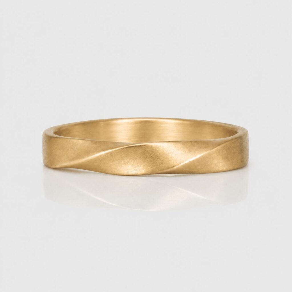 Wedding Ring with a Twist Design