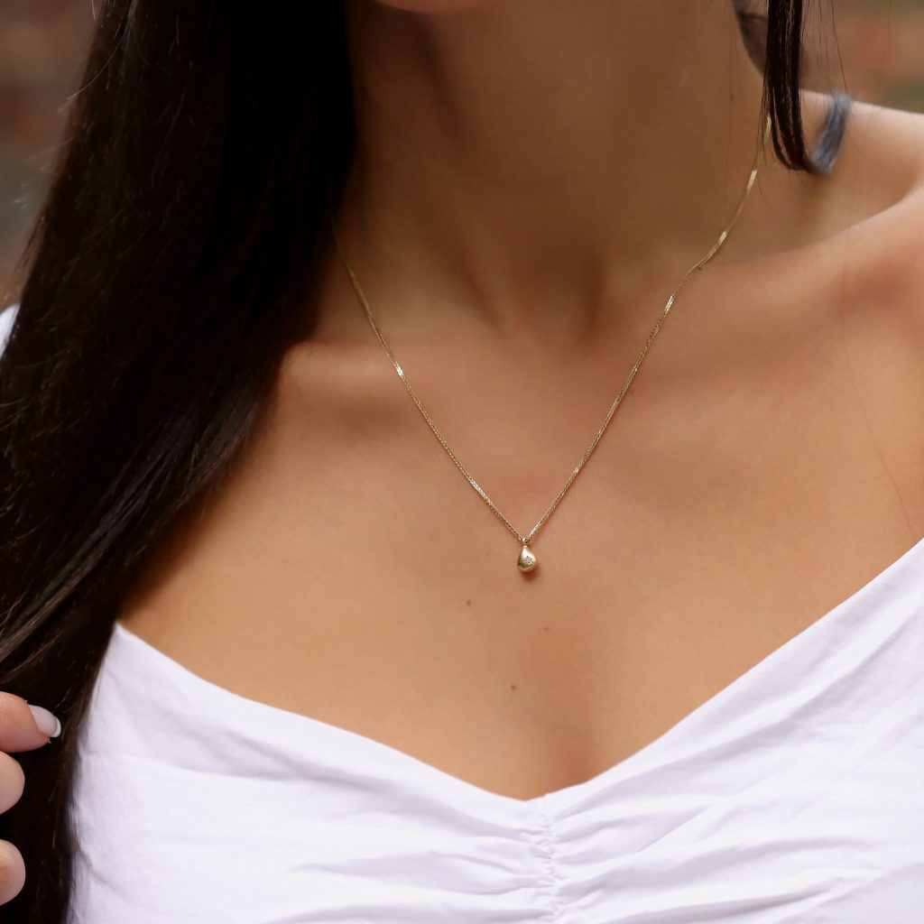 שרשרת זהב 14K טיפה