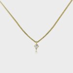 Contemporary Solitaire Diamond Pendant