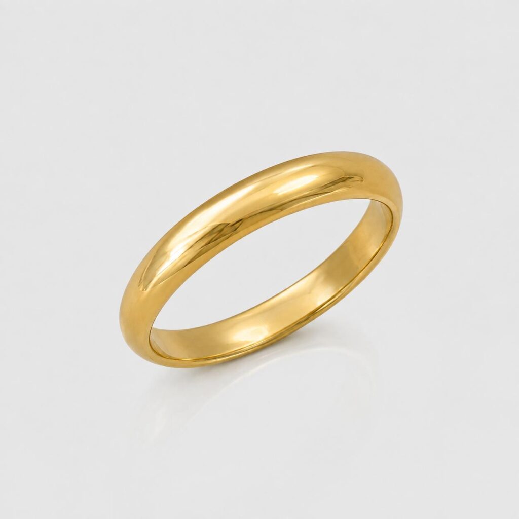 The Timeless Classic Half-Round Gold Band