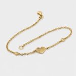 Personalized Fingerprint Heart Charm Bracelet