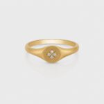 Diamond North Star Signet Ring