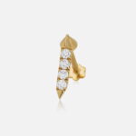 The Delicate Diamond Arch Gold Piercing Stud