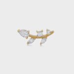 The Olive Branch Diamond Gold Piercing