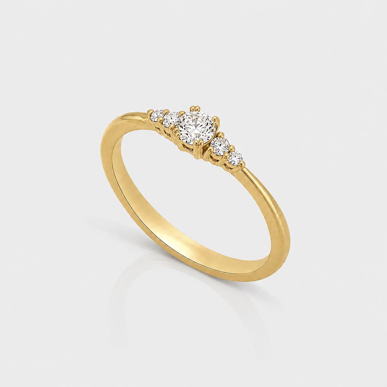 4R90L אתר Delicate Diamond Engagement Ring - Image 1
