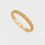 Vintage Gold Ring with White Diamond