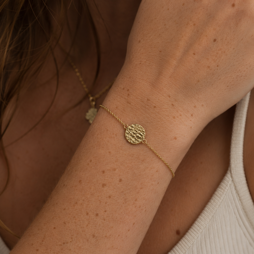Gold bracelet with Your Dog’s Nose Print