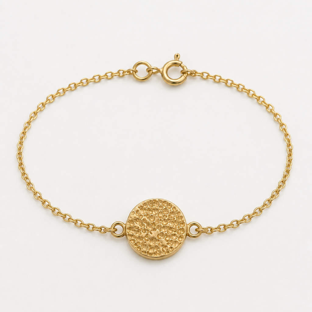 Gold bracelet with Your Dog’s Nose Print