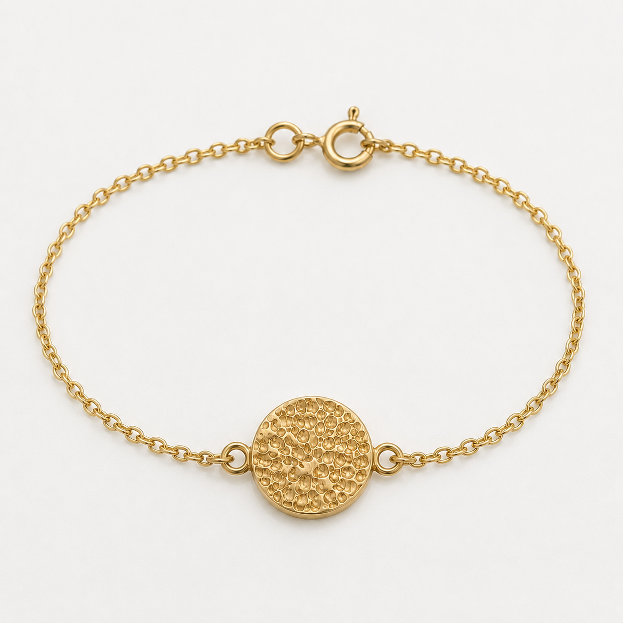 4B3AP פנים Gold bracelet with Your Dog’s Nose Print - Image 1