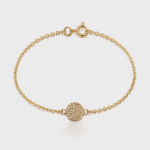 Gold bracelet with Your Dog’s Nose Print