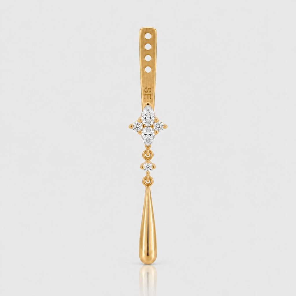 Pear White Diamonds Back Hanger